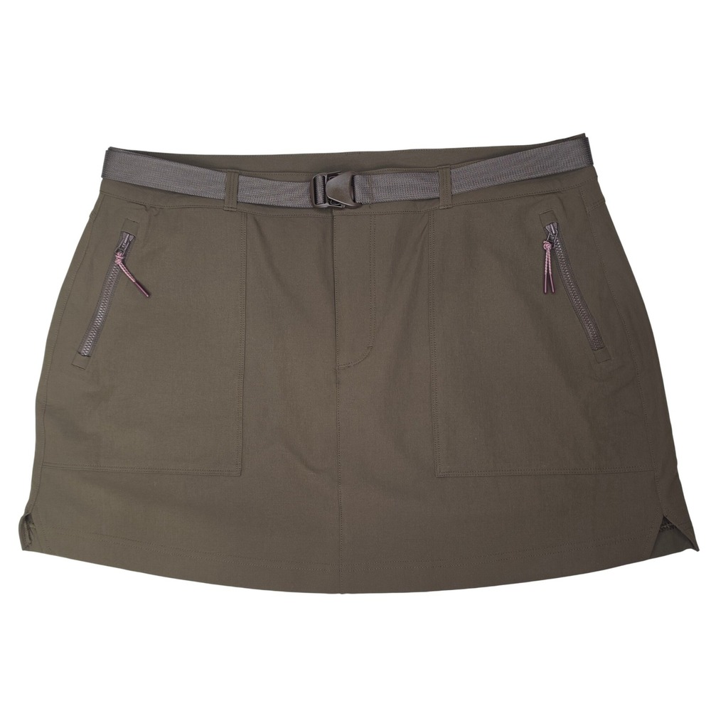 Outdoor Voices RecTrek Skirt Olive Green Belted XL Hiking Active Utility Skirt